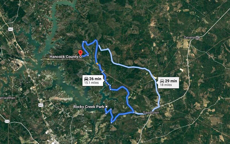 Our Largest Lake Sinclair Property 0.7 Acres in Hancock County