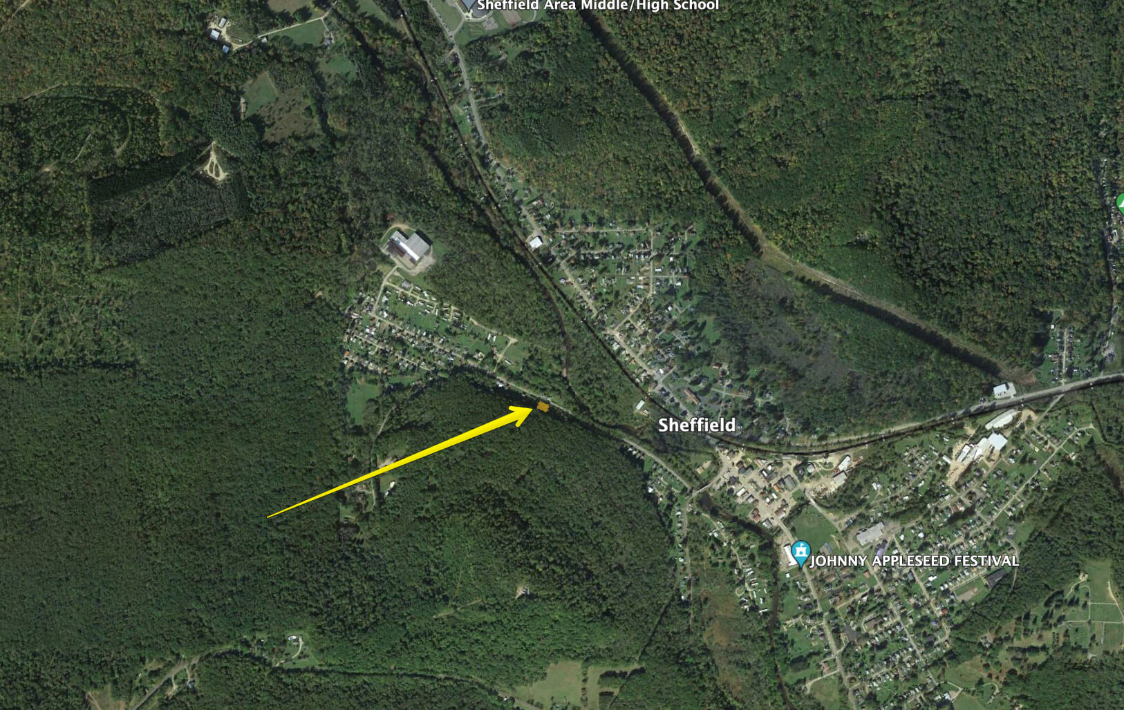 Hillside Property with Utilities Available 0.23 Acres in Sheffield