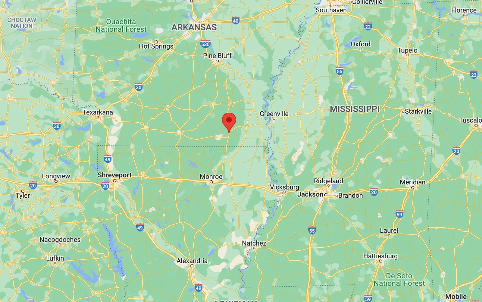 Home in Hamburg, AR .465 acres with Utilites Land Elevated