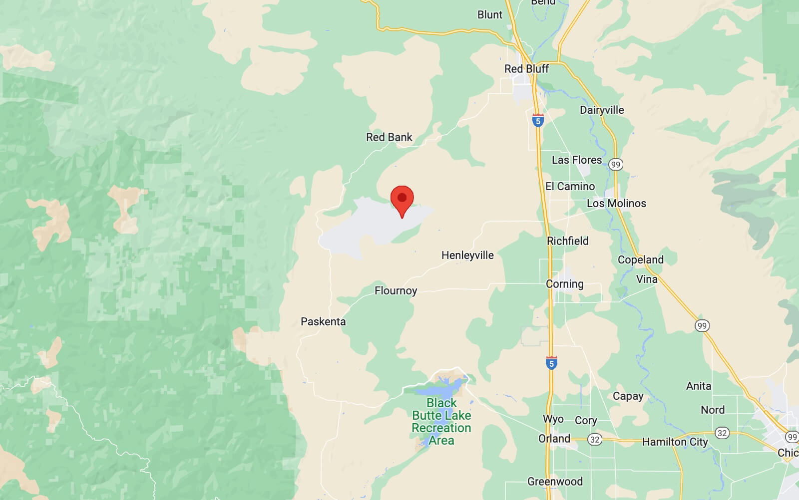 Rancho Tehama Property with a Seasonal Stream 1.6 Acres in Corning