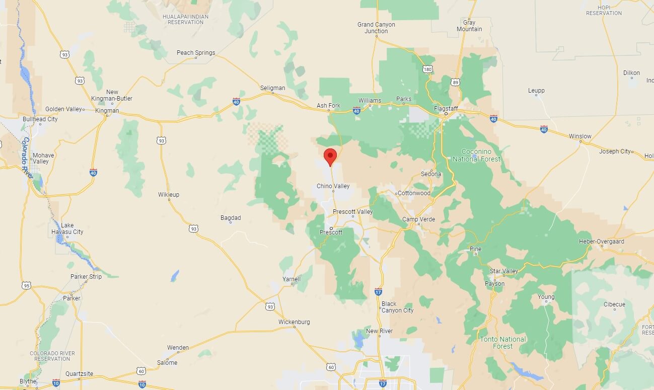 Yavapai County Property with Electric Available 0.16 Acres in Paulden, Arizona Land Elevated