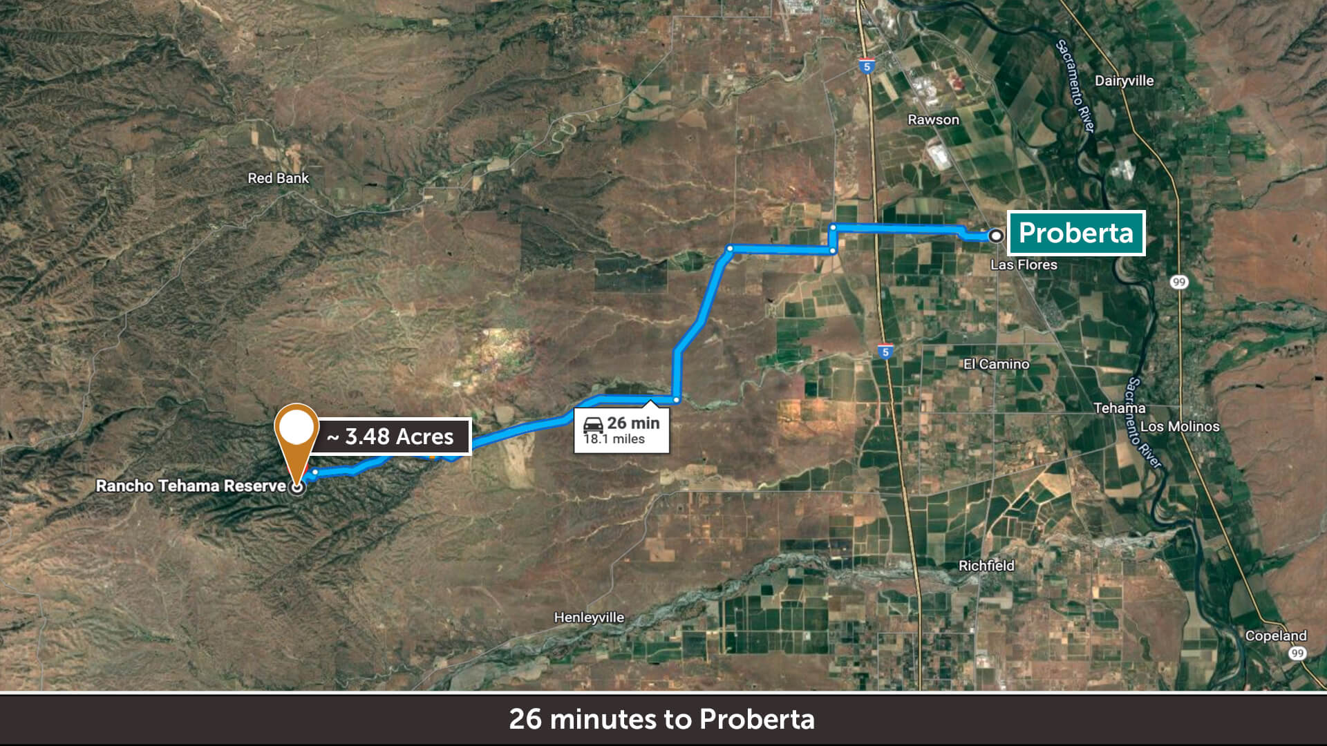Our Largest Property in Rancho Tehama with Seasonal Creek Access 3.48