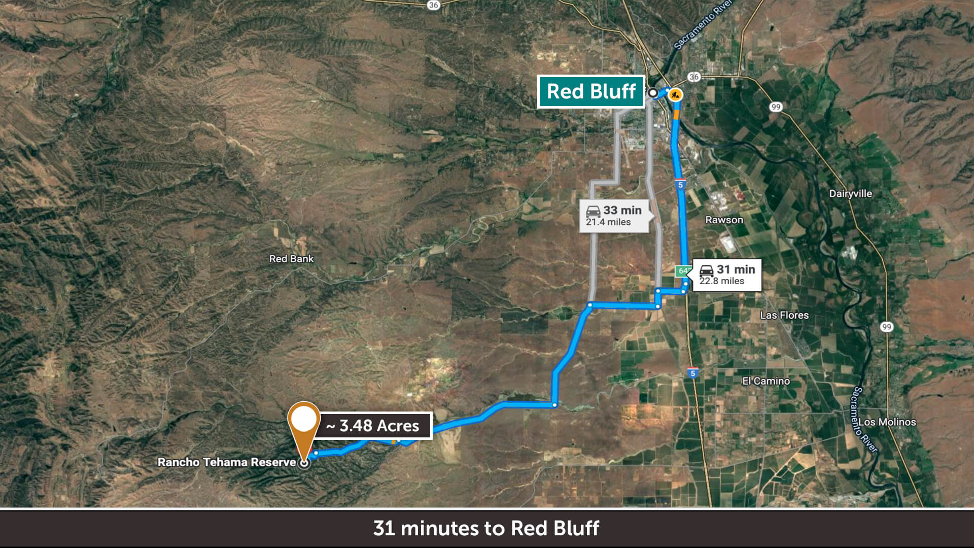 Our Largest Property in Rancho Tehama with Seasonal Creek Access 3.48