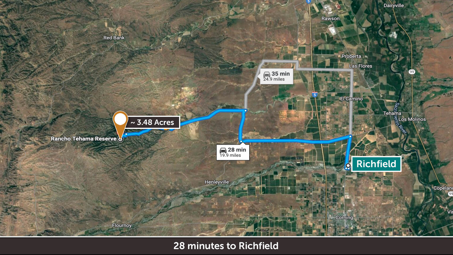 Our Largest Property in Rancho Tehama with Seasonal Creek Access 3.48