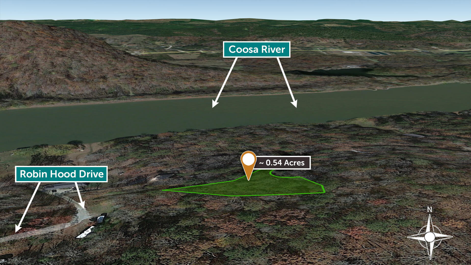 No Restrictions near the Coosa River .54 Acres in Talladega County