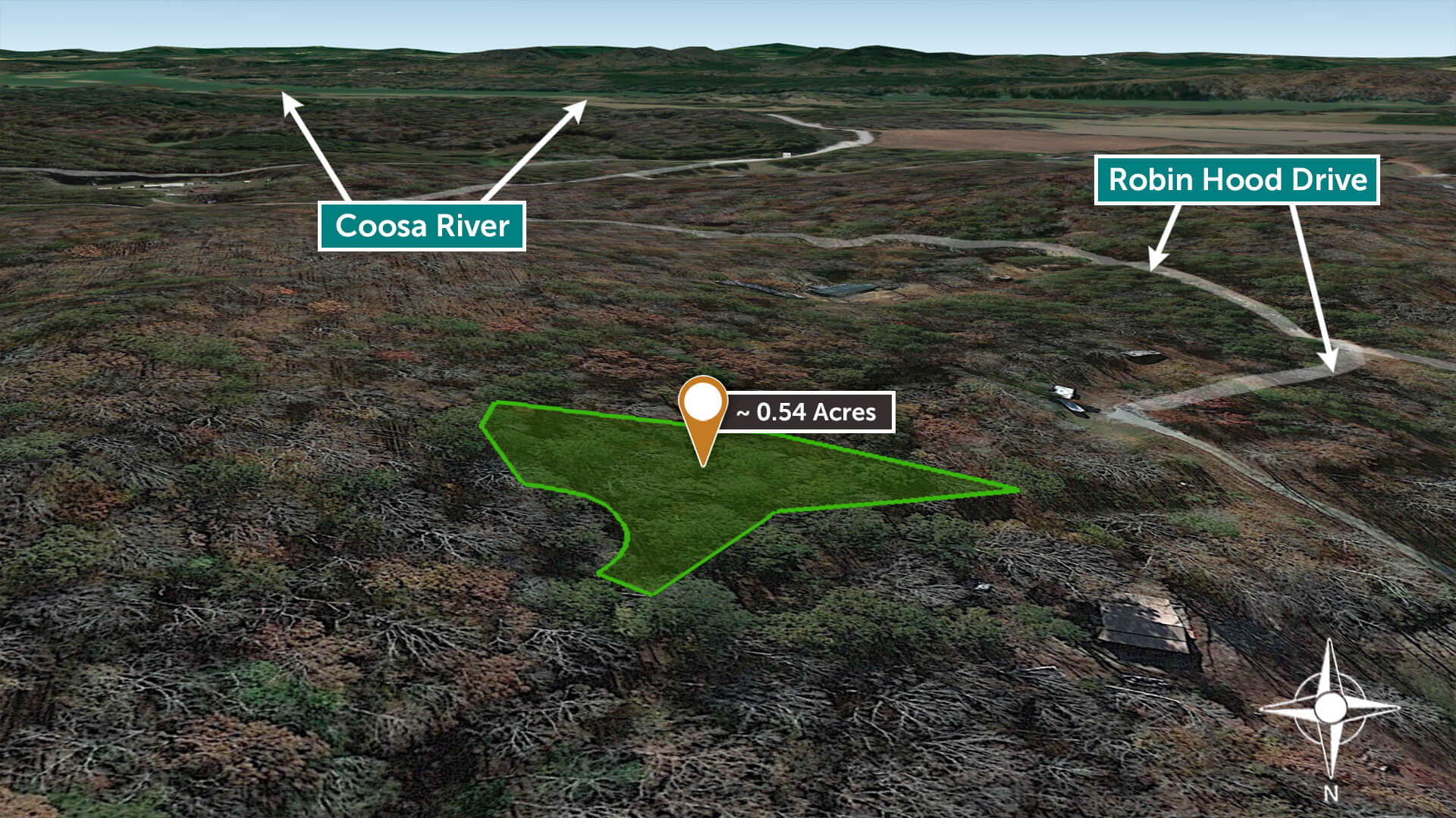 No Restrictions near the Coosa River .54 Acres in Talladega County