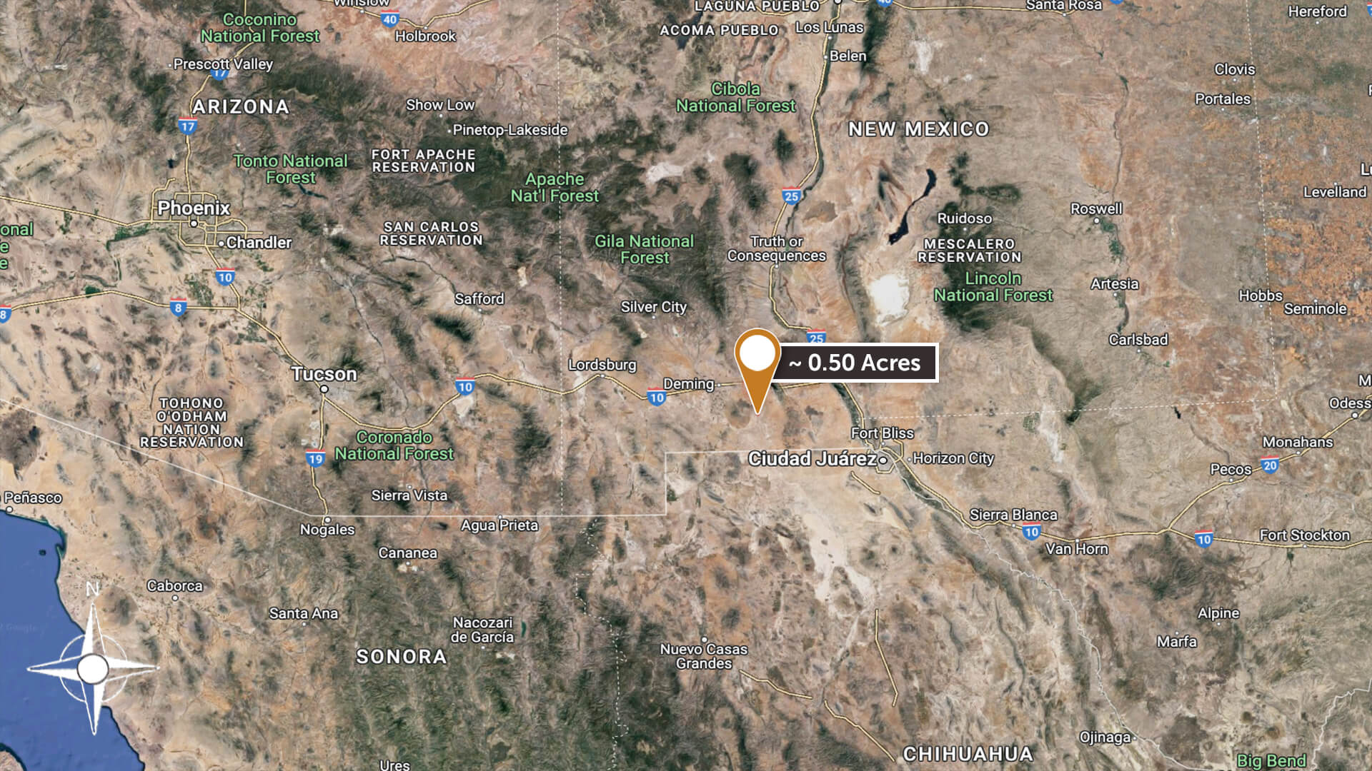 New Mexico Property with Florida Mountain Views 0.5 Acres in Luna