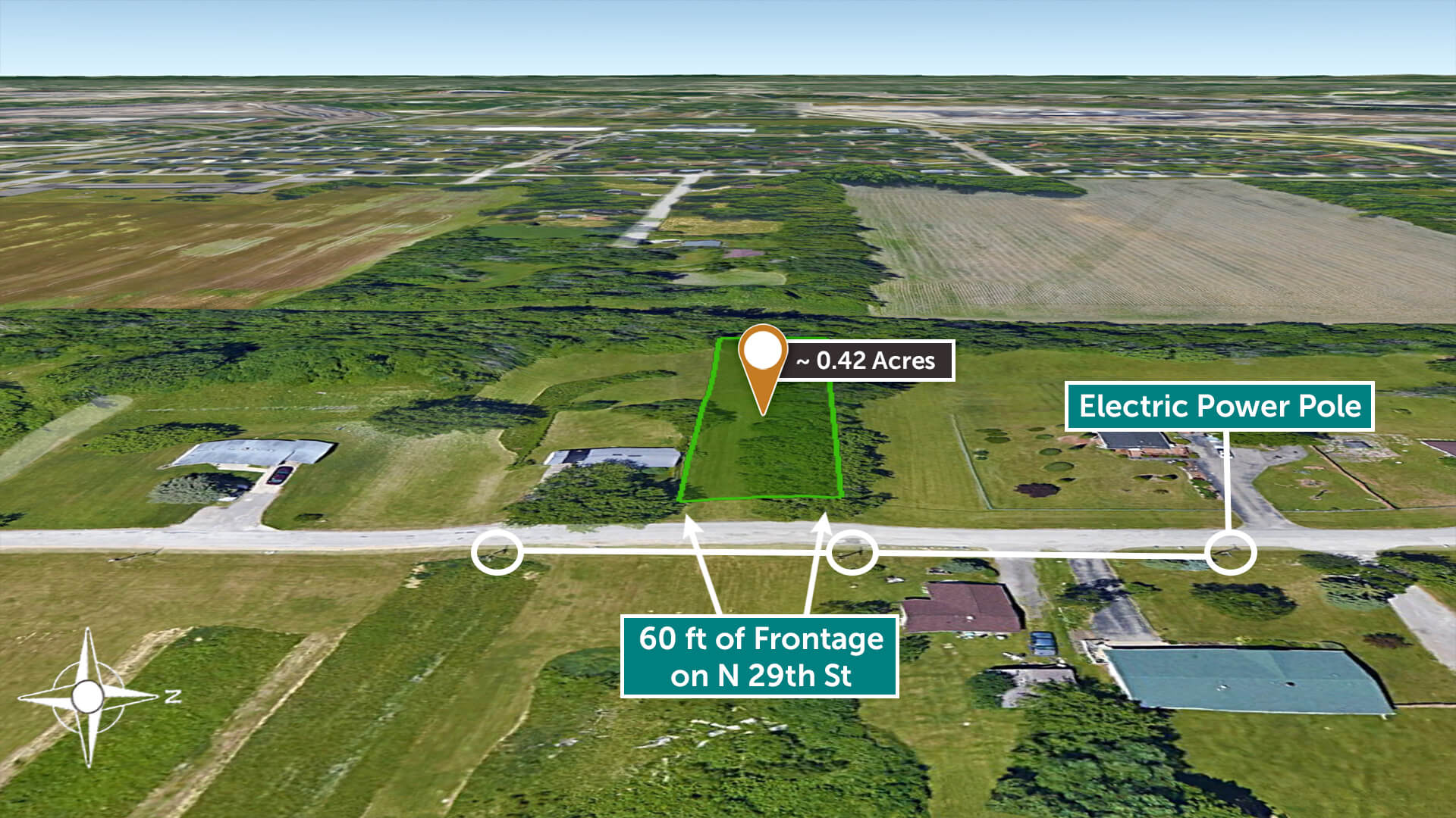 Larger Acreage on TreeLined Street 0.42 Acres in Saginaw, Michigan