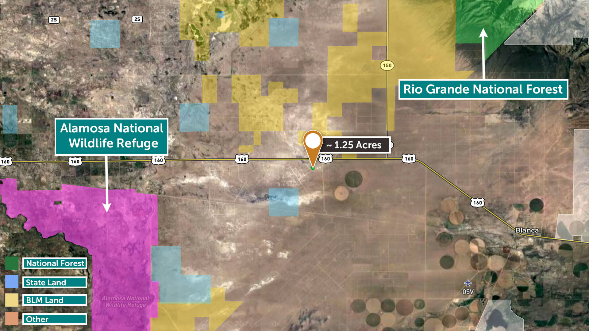 Colorado OffGrid Property for Sale 1.25 Acres in Alamosa, Colorado