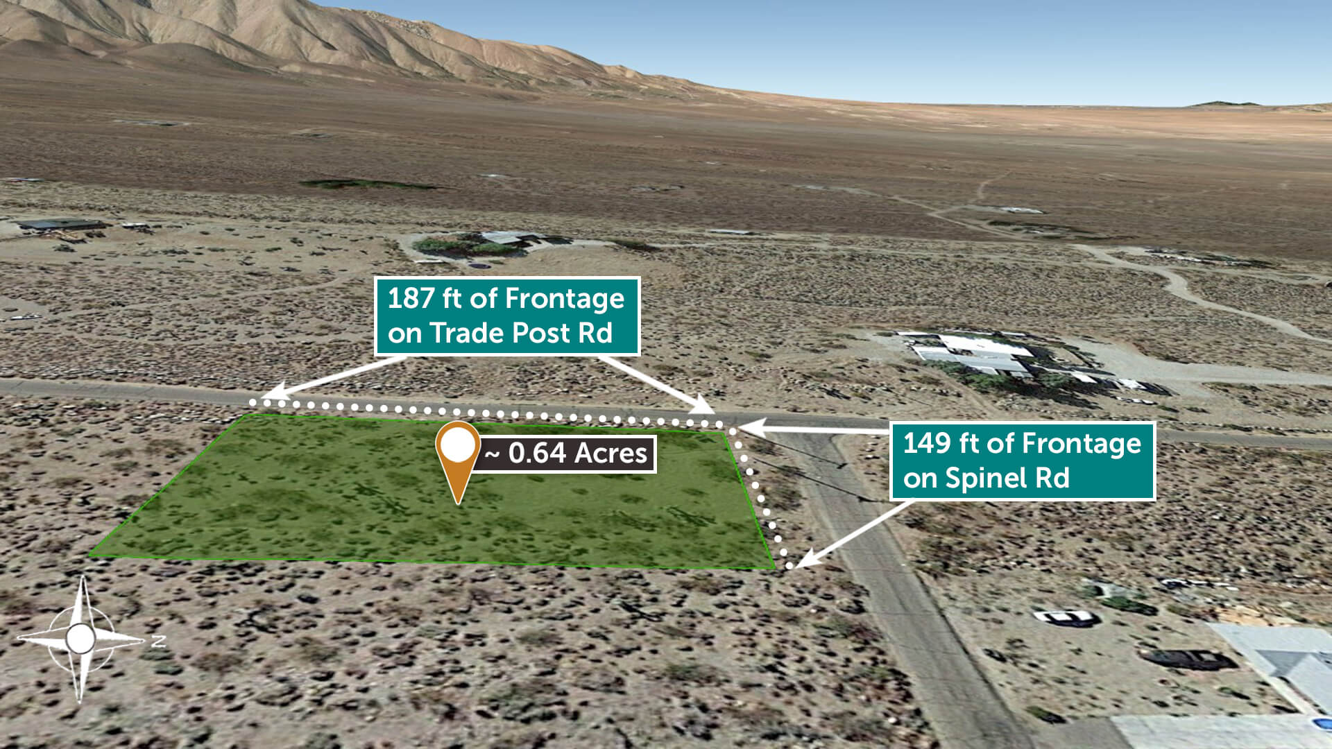 360Degree Mountain & Desert Views in Gem Tract Land Elevated